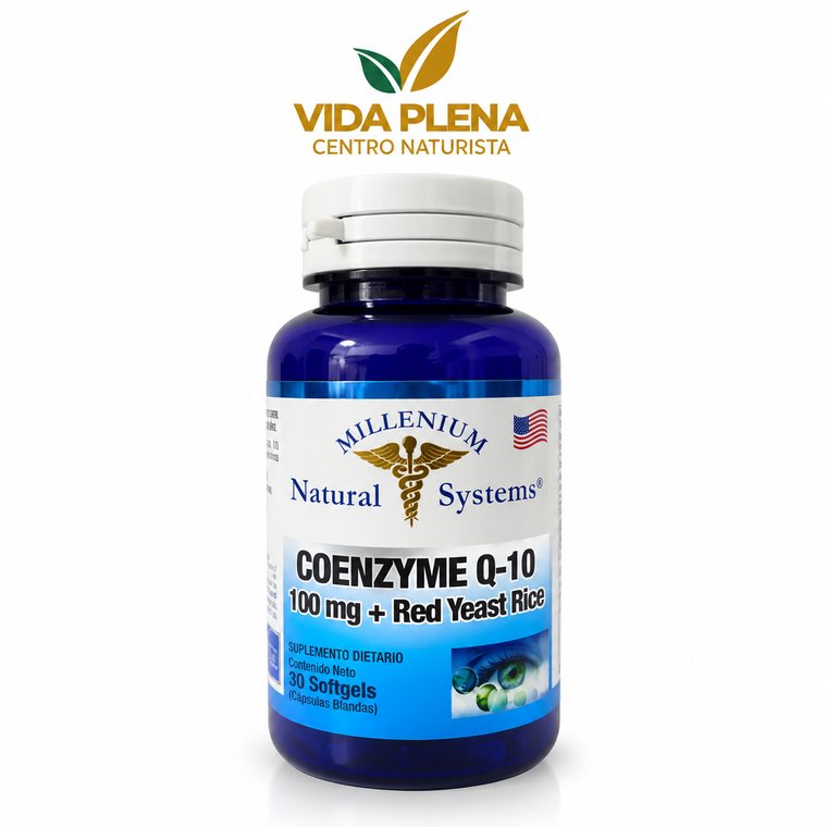 Coenzima Q10 + Red Yeast Rice Cap x 30 capsulas Milenium · Corazón & Circulación · Vida Plena Tuluá