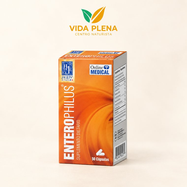 Enterophilus Probioticos 50 capsulas Online Medical · Equilibrio Digestivo · Vida Plena Tuluá