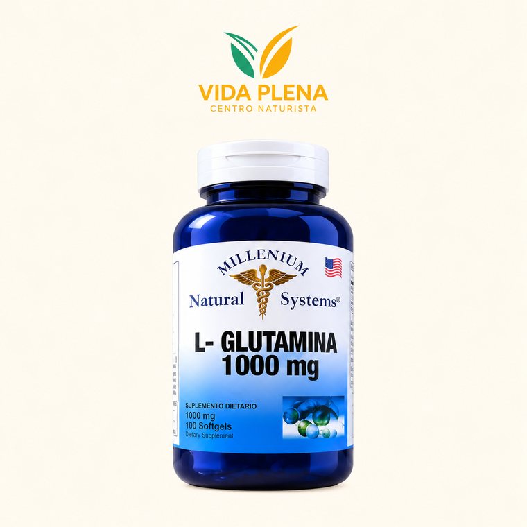 Glutamina1000 mg 60 Cap Natural Systems · Equilibrio Digestivo · Vida Plena Tuluá